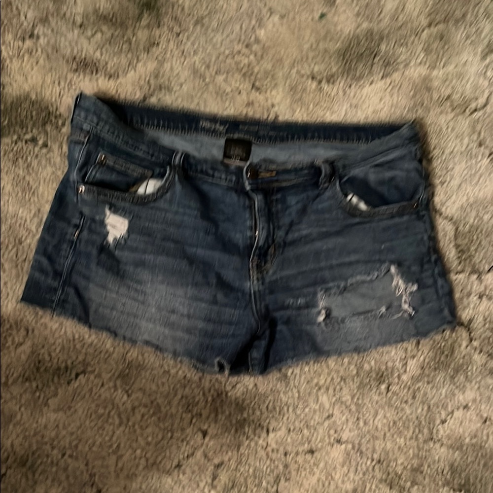 Mossimo Supply Co. Blue Boyfriend Shorts
